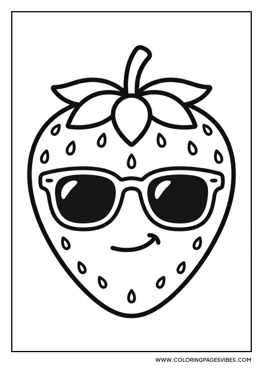 Cool Sunglasses Strawberry