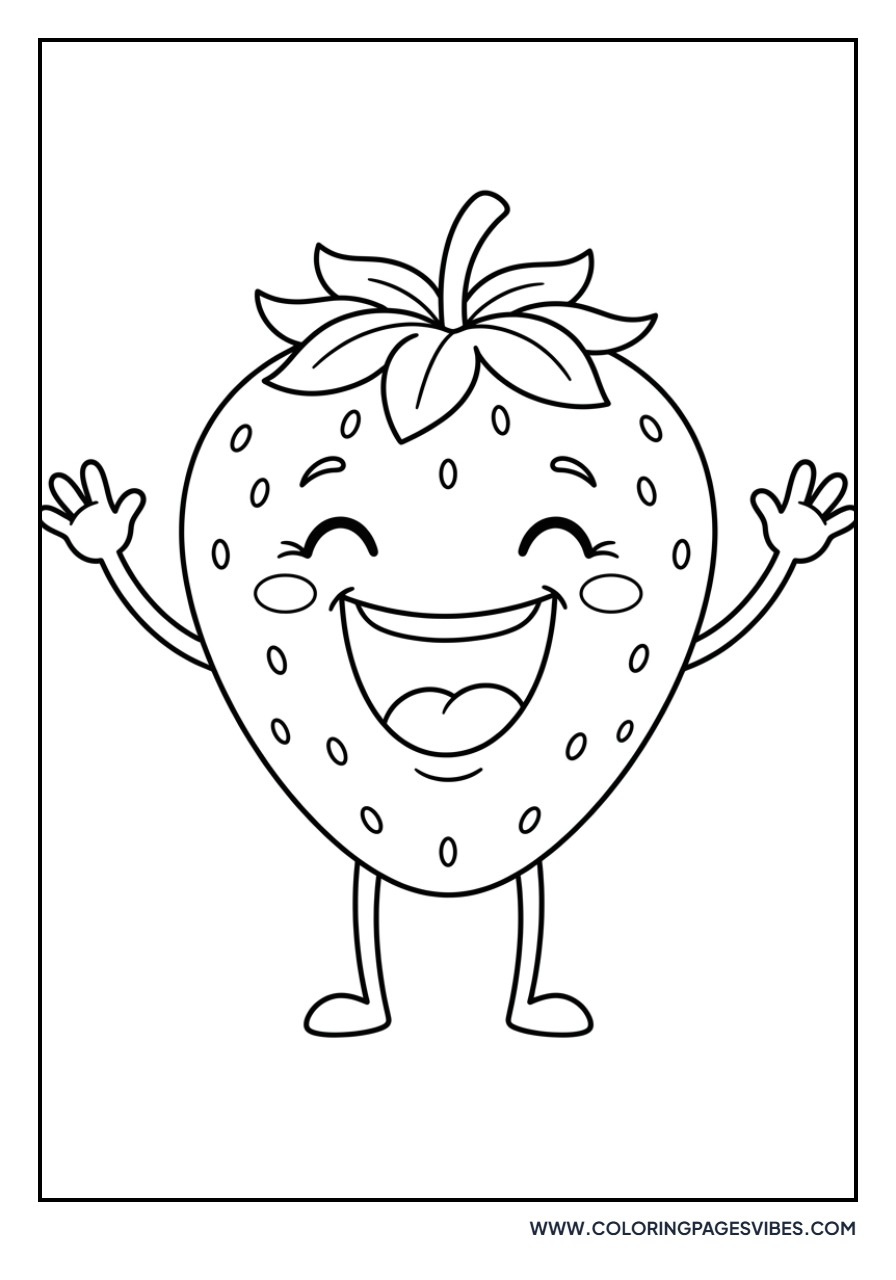 Laughing Strawberry Character