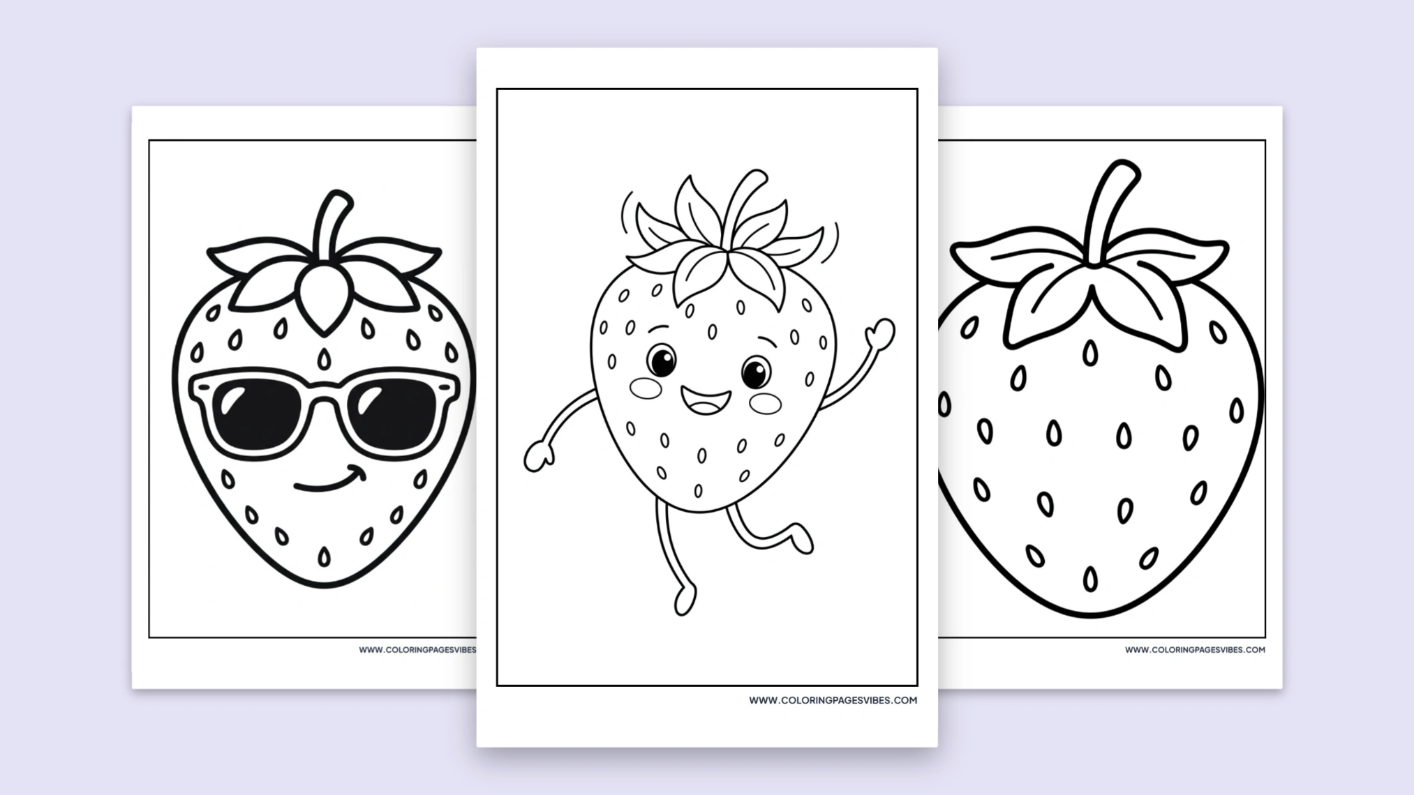 65+ Free Strawberry Coloring Pages (Printable PDF)