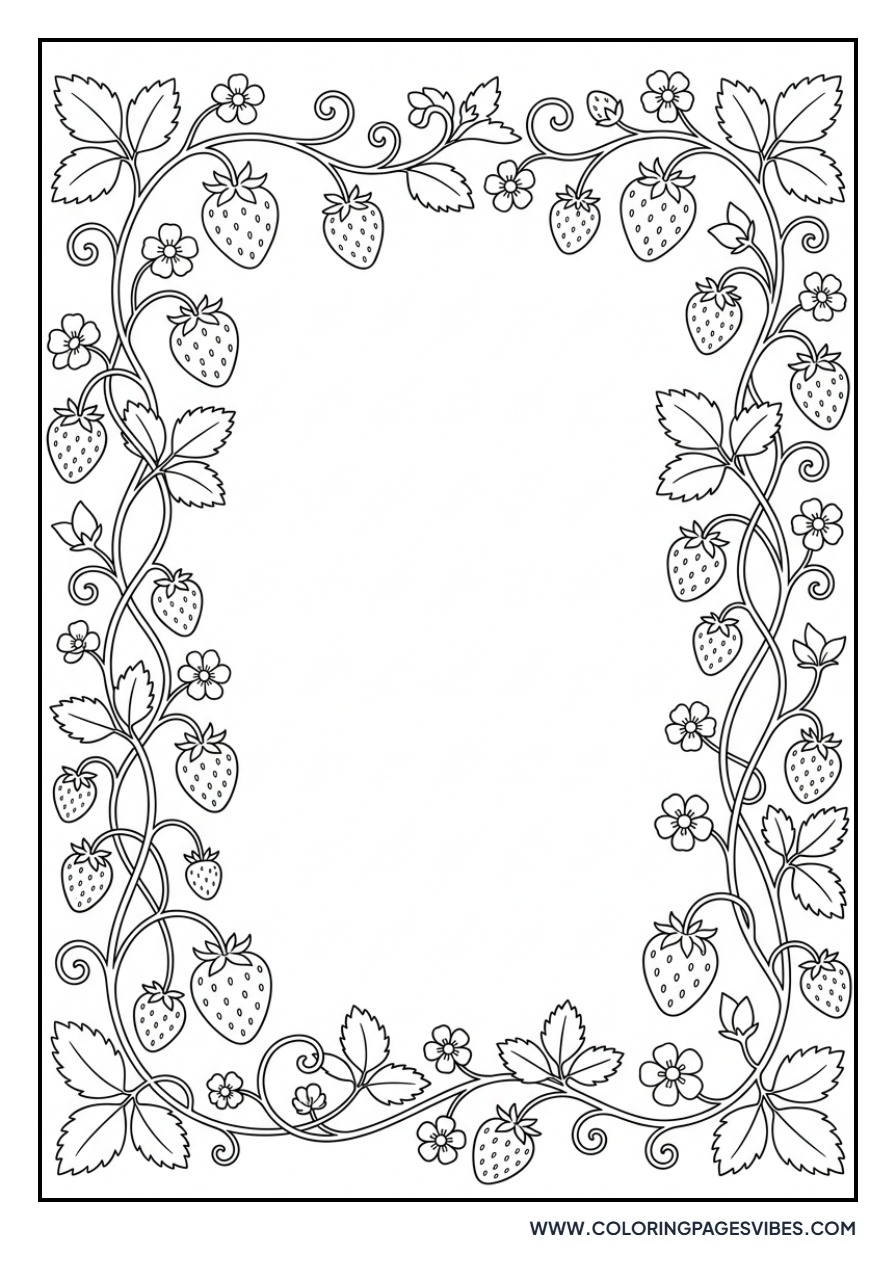 Strawberry Border Frame