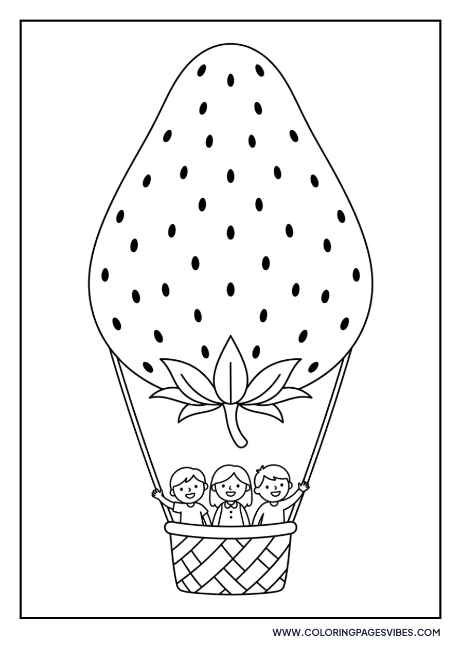 Strawberry Hot Air Balloon
