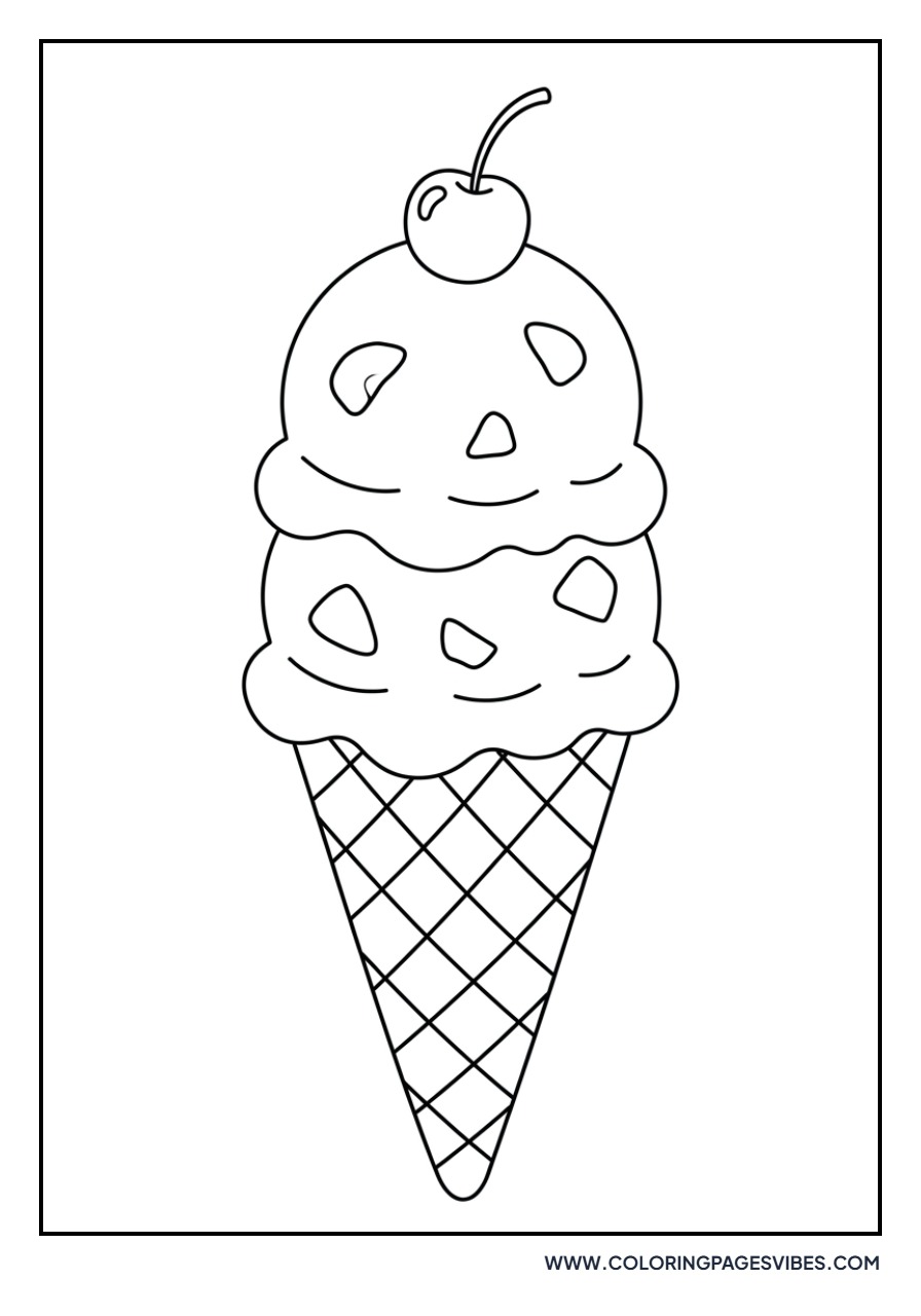 Strawberry Ice Cream Cone