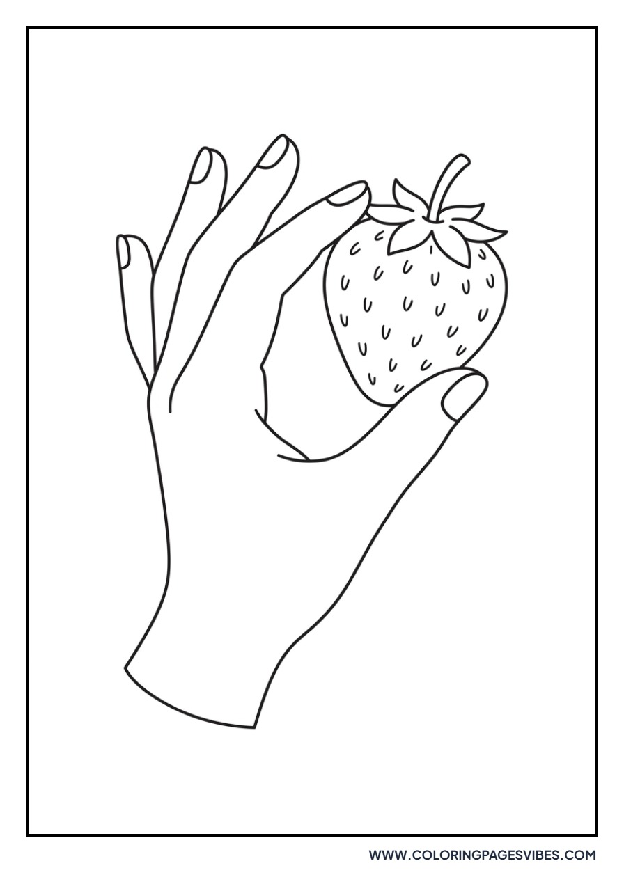 Strawberry in a Hand