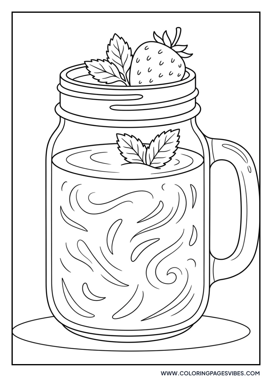 Strawberry Smoothie Jar