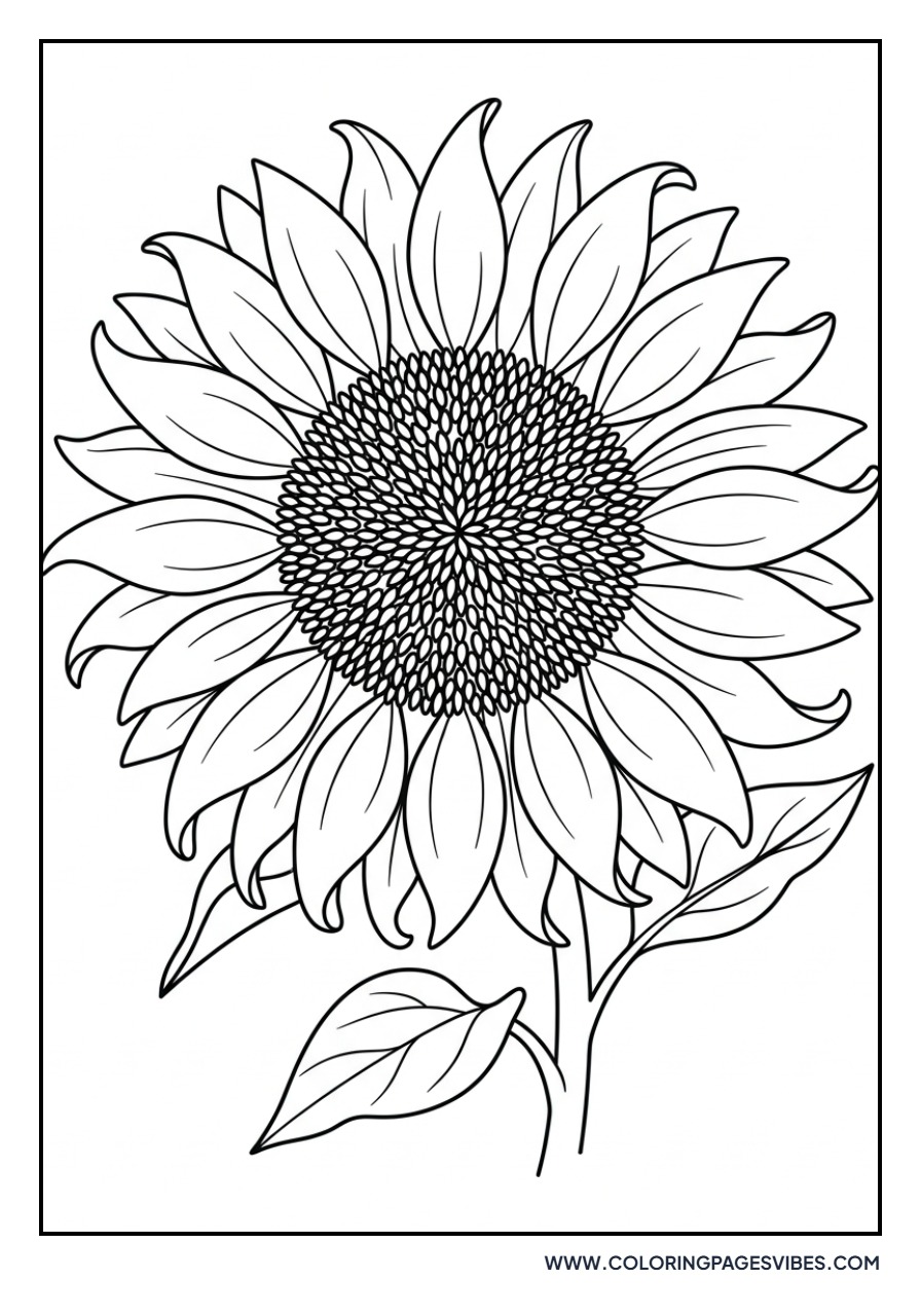 Realistic Sunflower Head