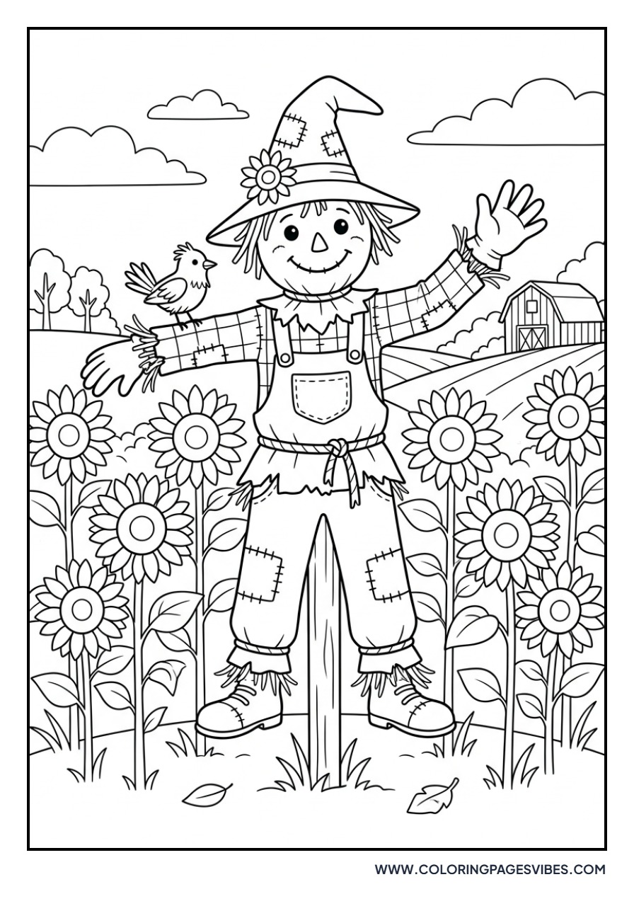 Sunflower and Scarecrow