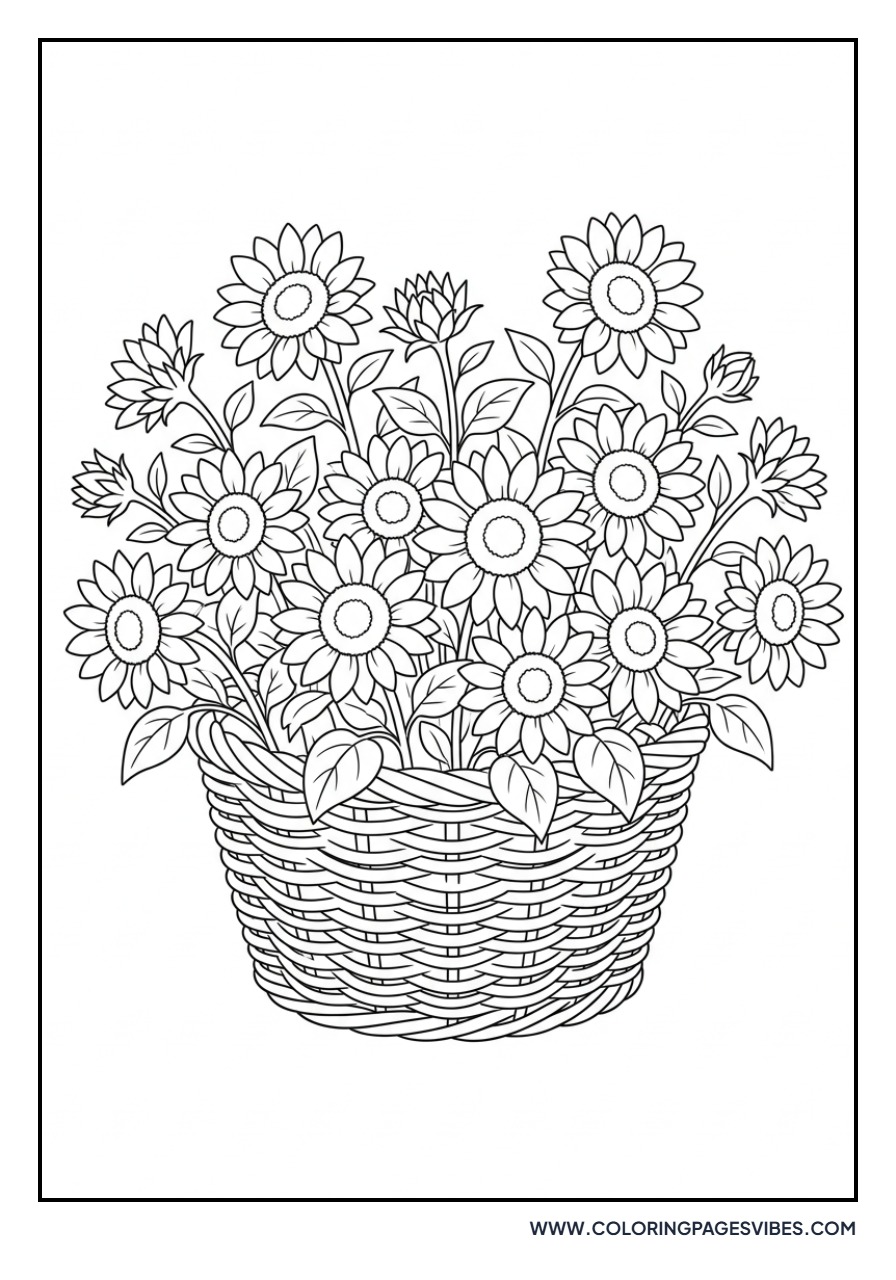 Sunflower Basket