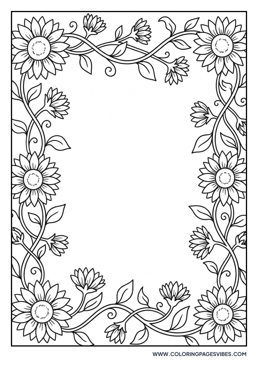 Sunflower Border Design