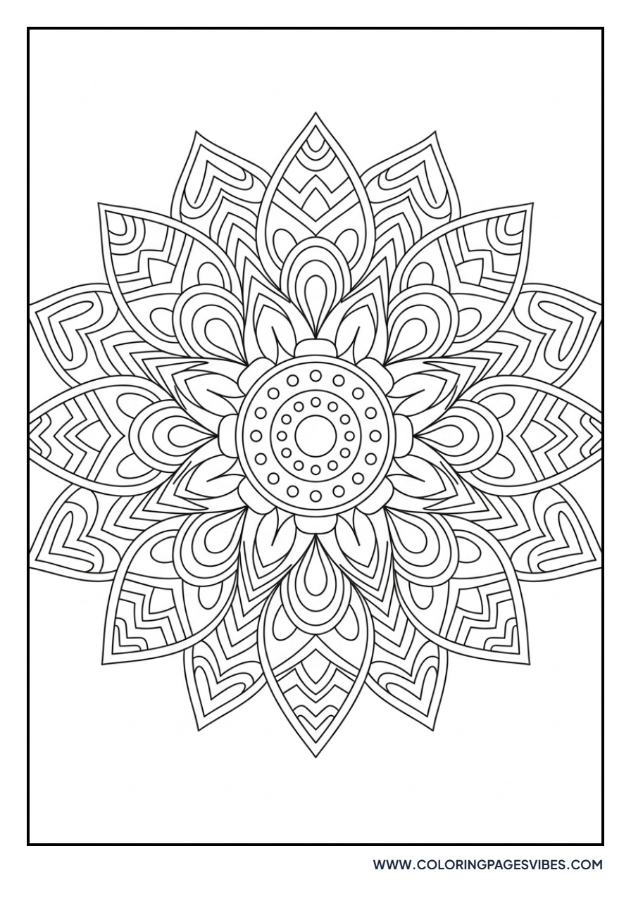 Sunflower Mandala Pattern