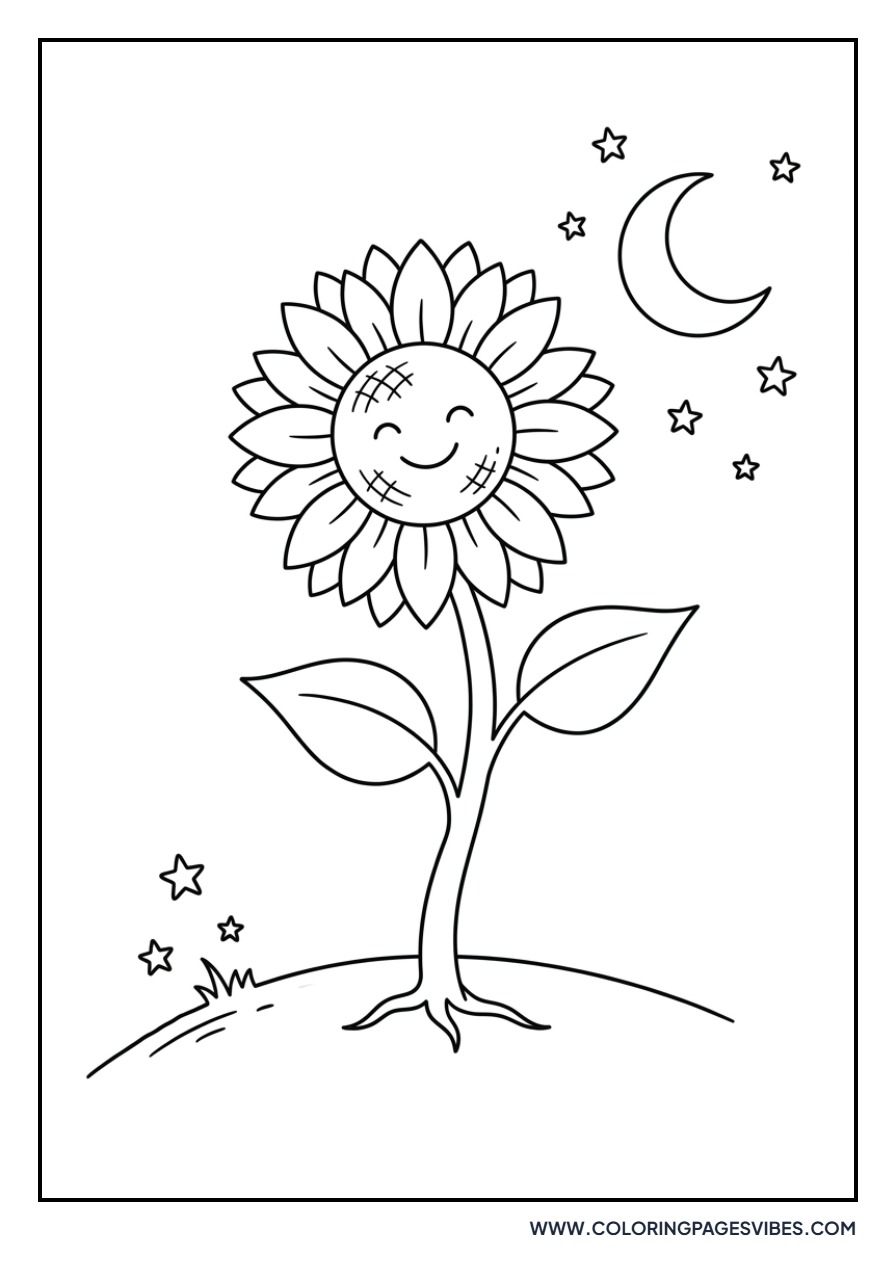 Sunflower with Stars