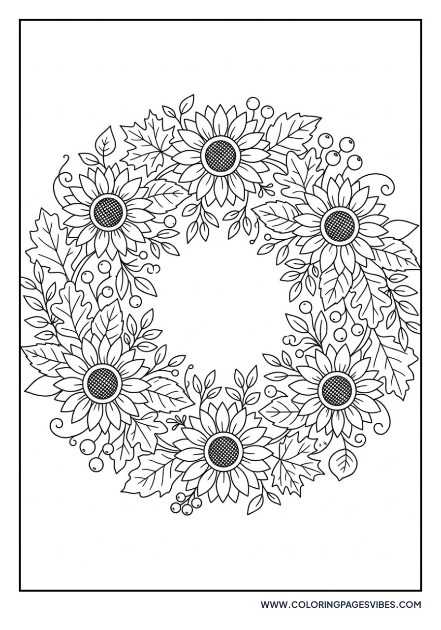 Sunflower Wreath