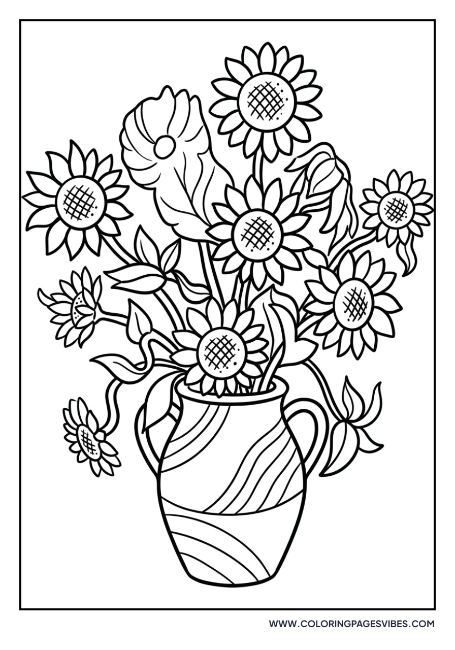 Van Gogh Style Sunflower