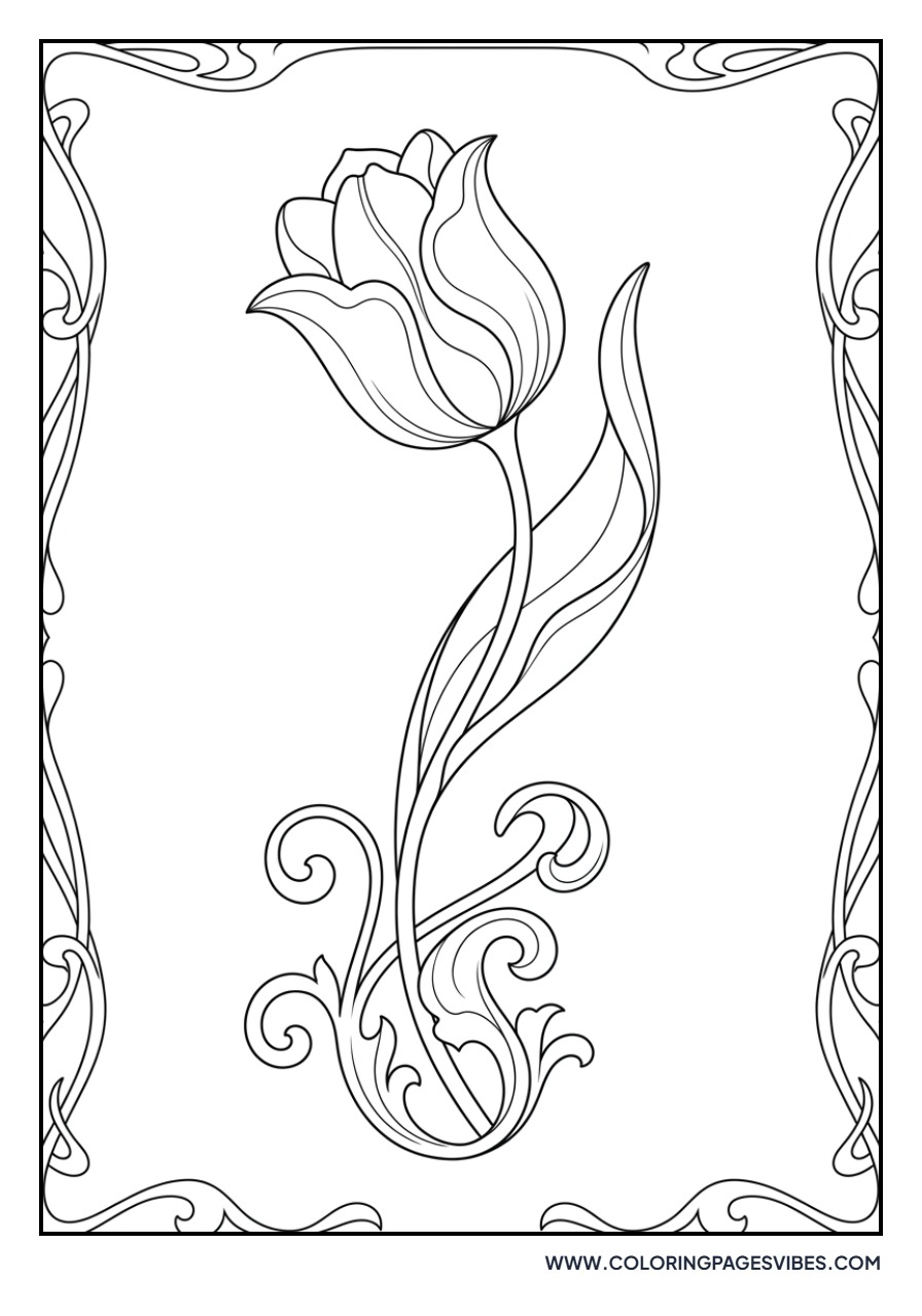Art Nouveau Tulip
