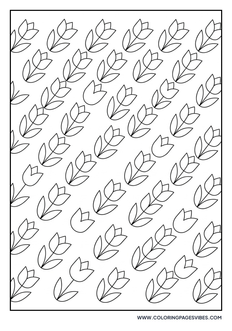 Geometric Tulip Pattern