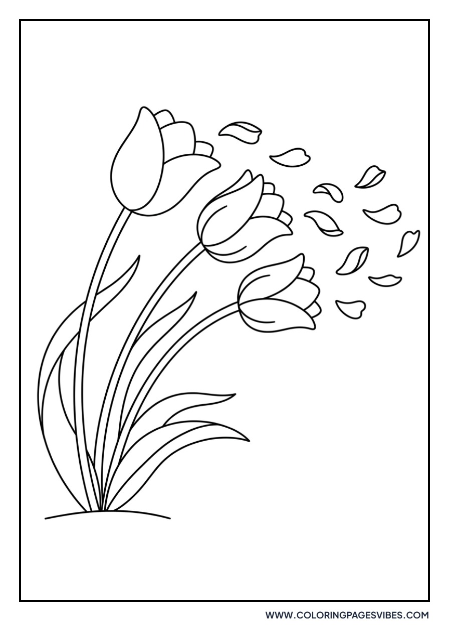 Tulip Petals in the Wind