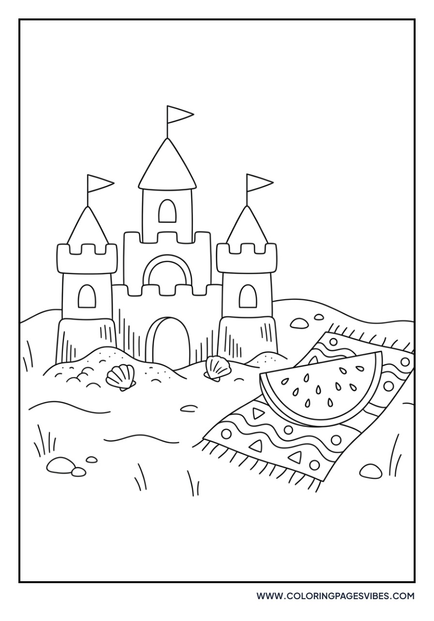 Watermelon and Sandcastle