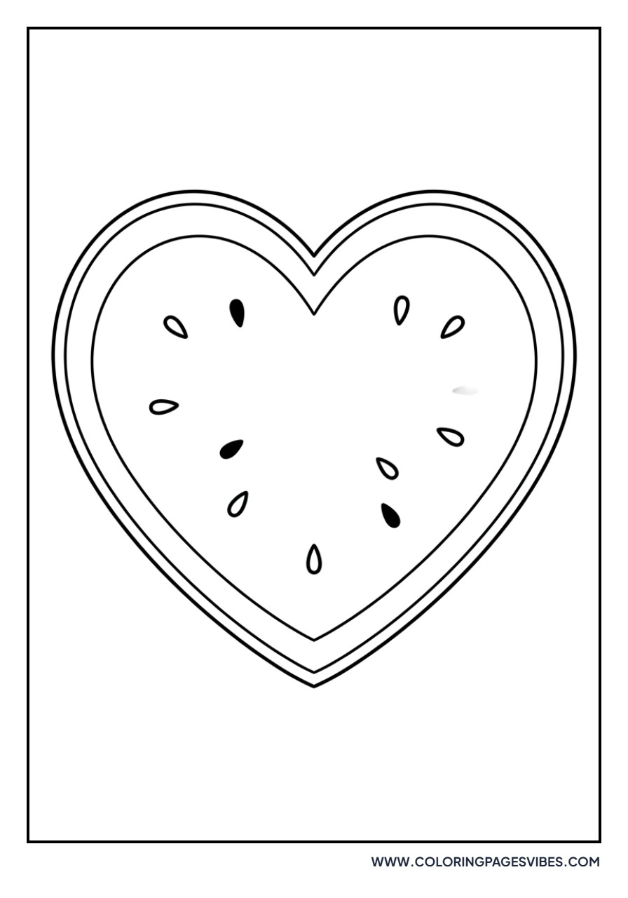 Watermelon Heart Shape