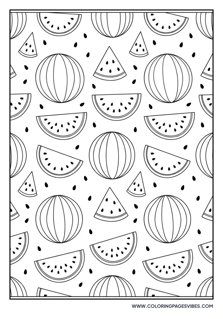 Watermelon Pattern Background
