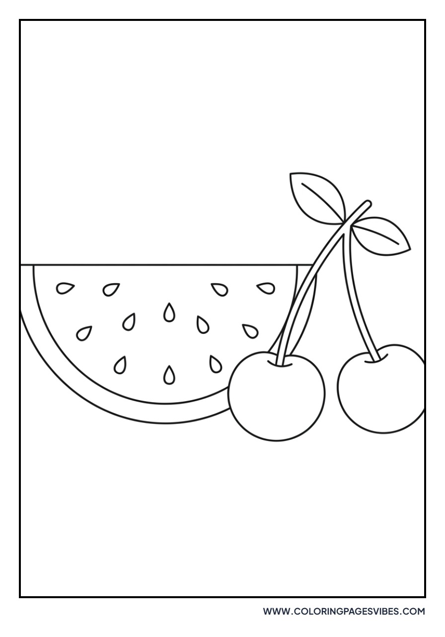 Watermelon Slice and Cherry
