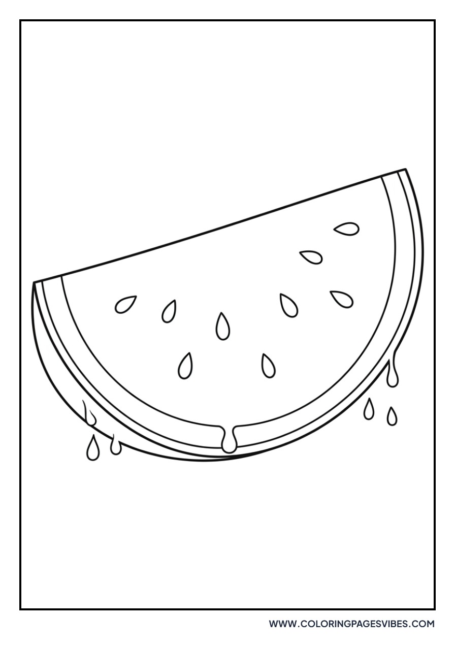 Watermelon Slice with Drip