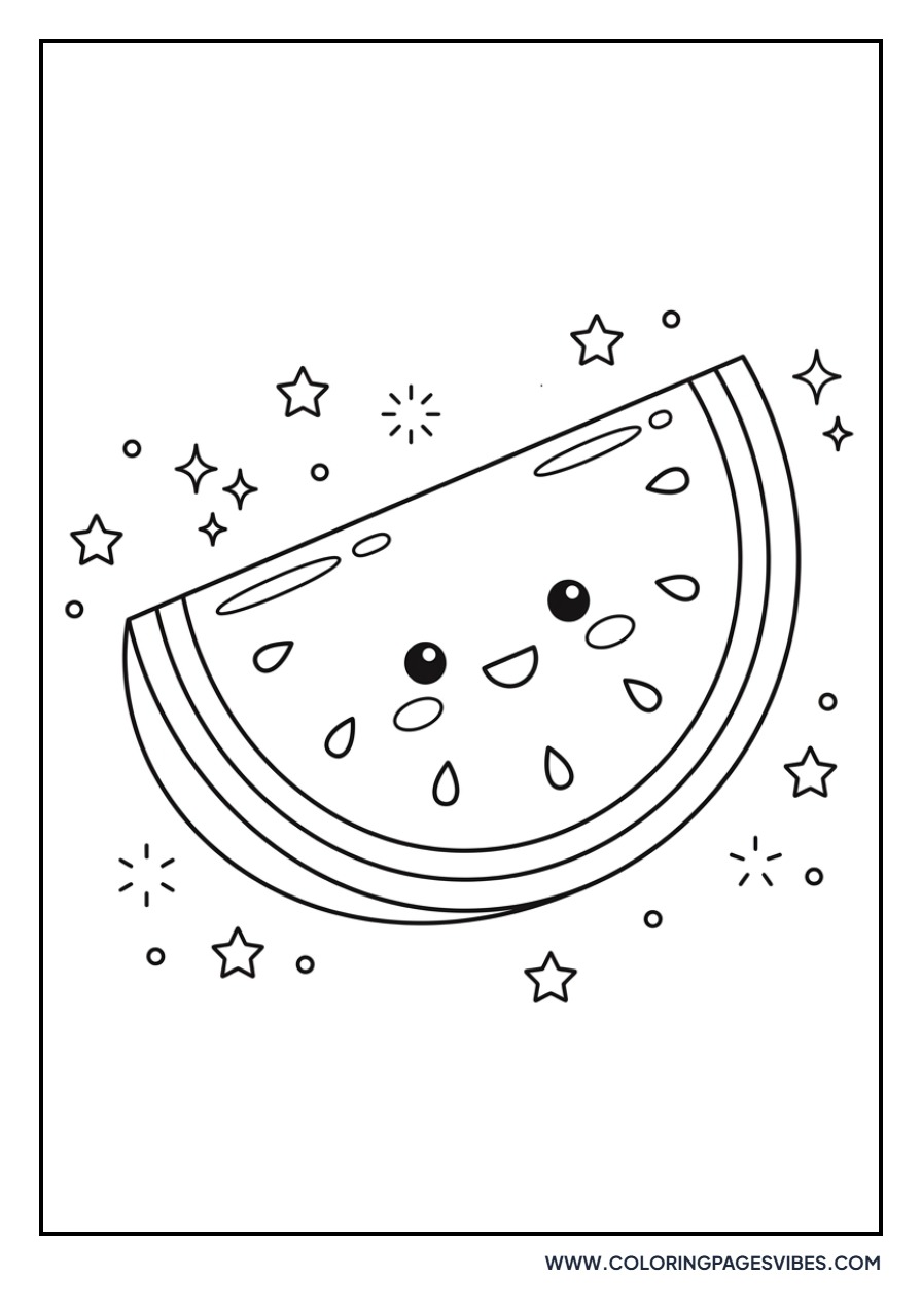 Watermelon Slice with Sparkles