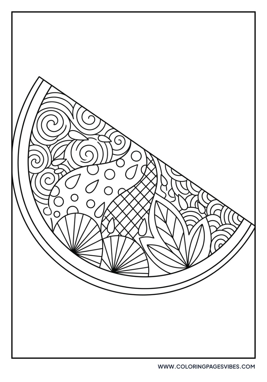 Watermelon Zentangle