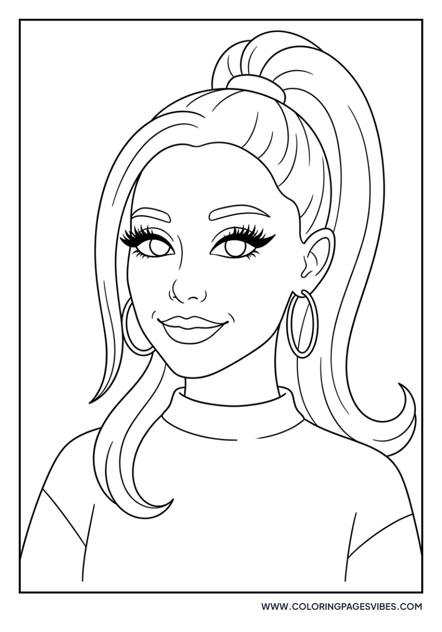 Ariana Grande Cartoon Face