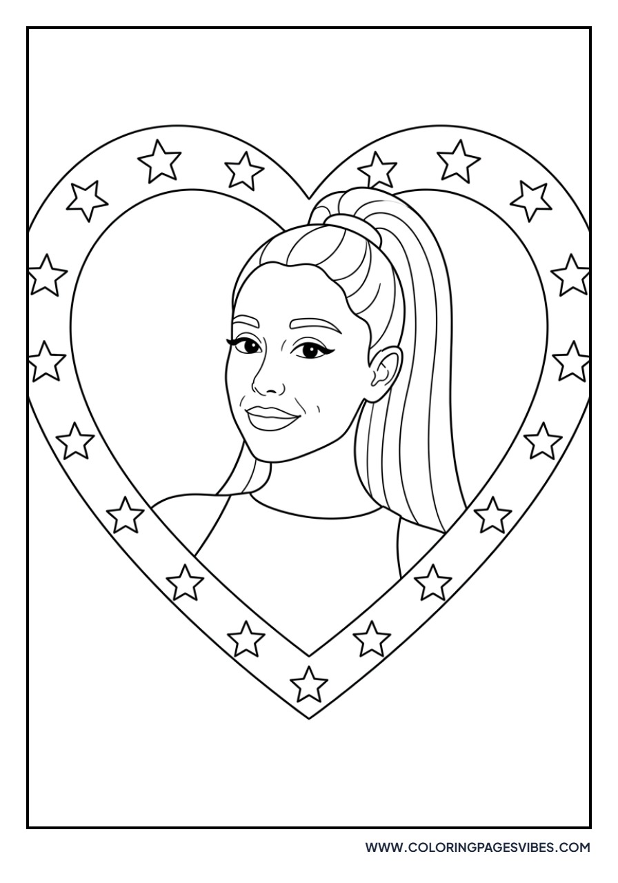 Ariana Grande Heart Frame