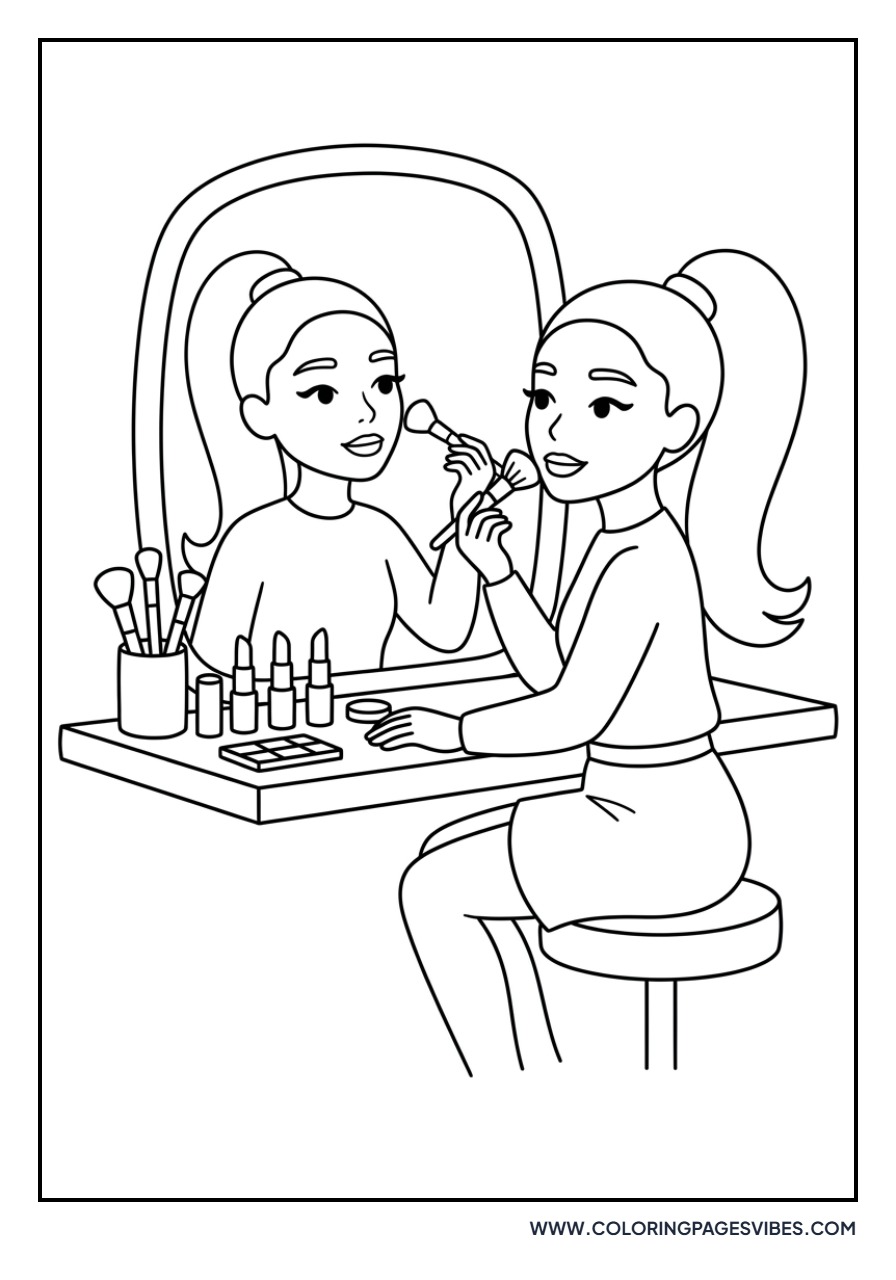 Ariana Grande Makeup Desk