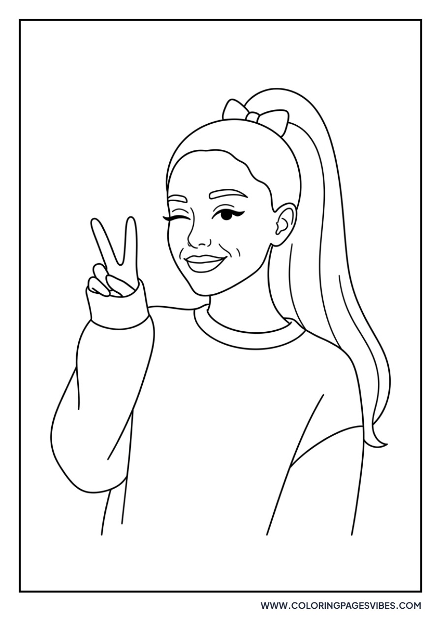 Ariana Grande Peace Sign