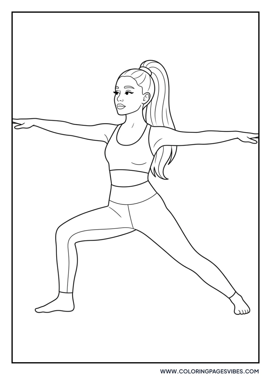 Ariana Grande Yoga Pose