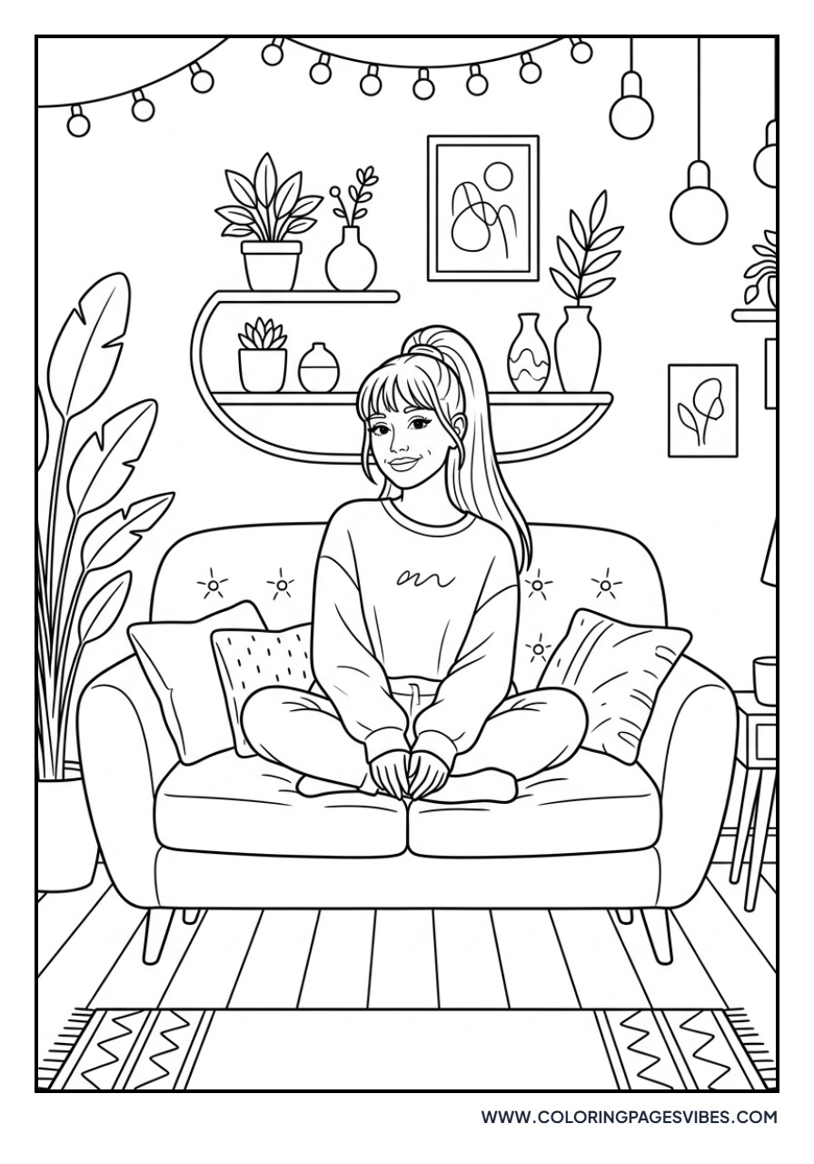 Ariana in a Pastel Room