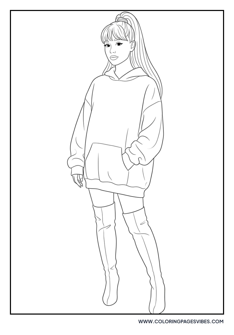 Ariana in Oversized Hoodie