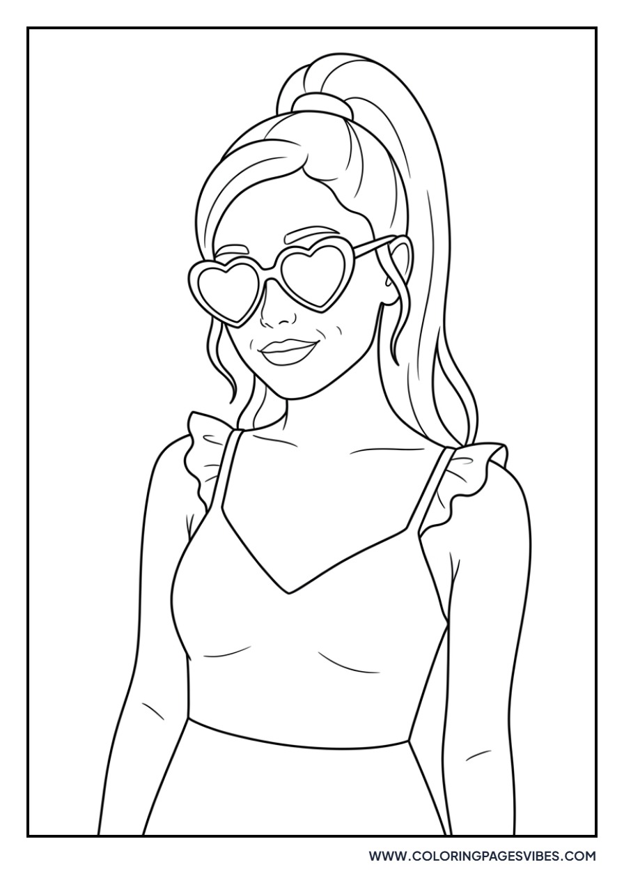 Ariana with Heart Sunglasses