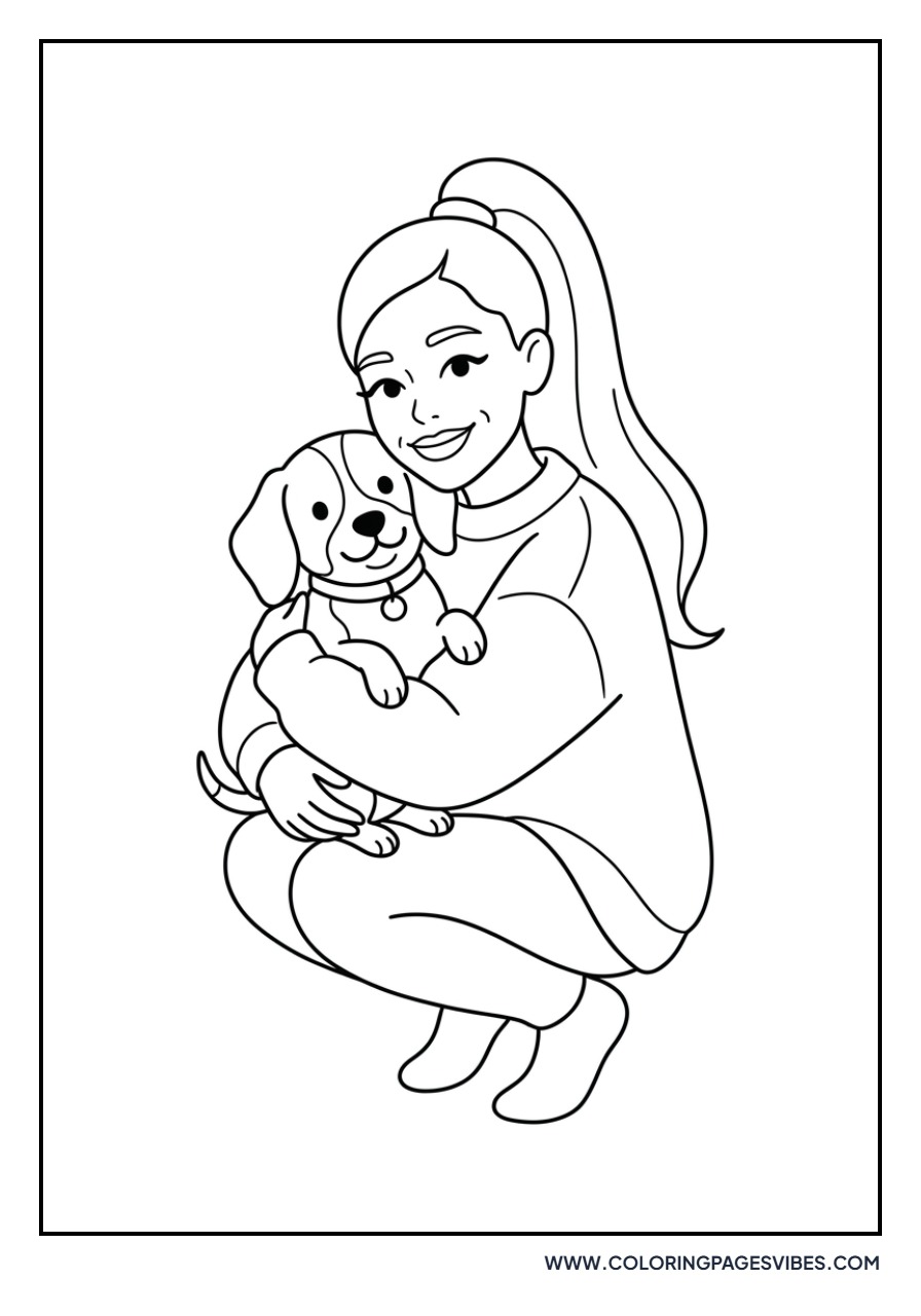 Ariana with her Dog Toulouse