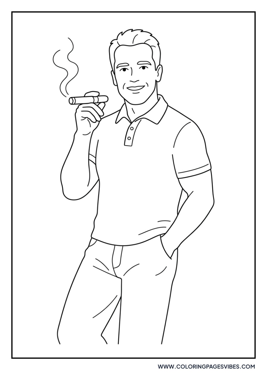 Arnold Smoking a Cigar