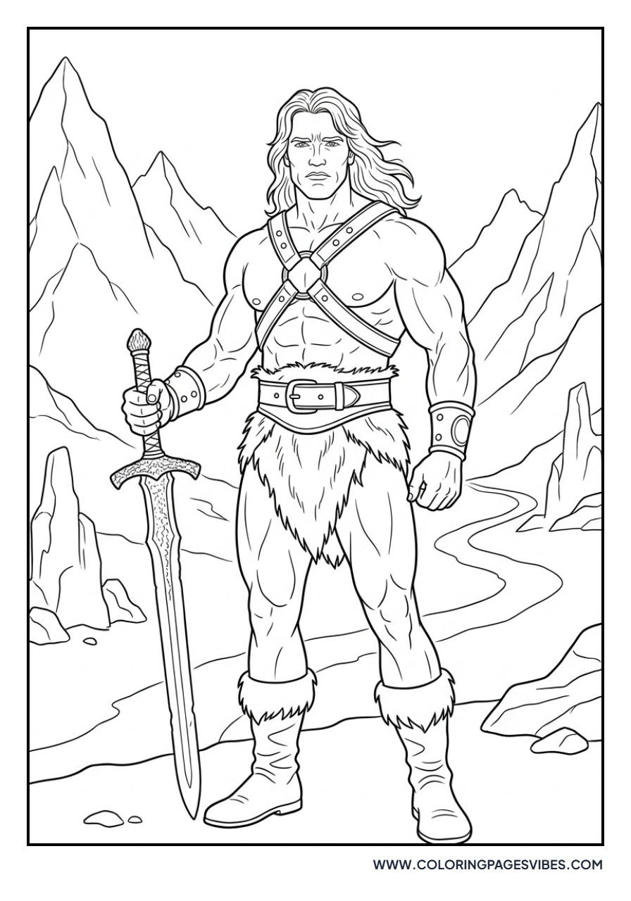 Conan the Barbarian with Sword