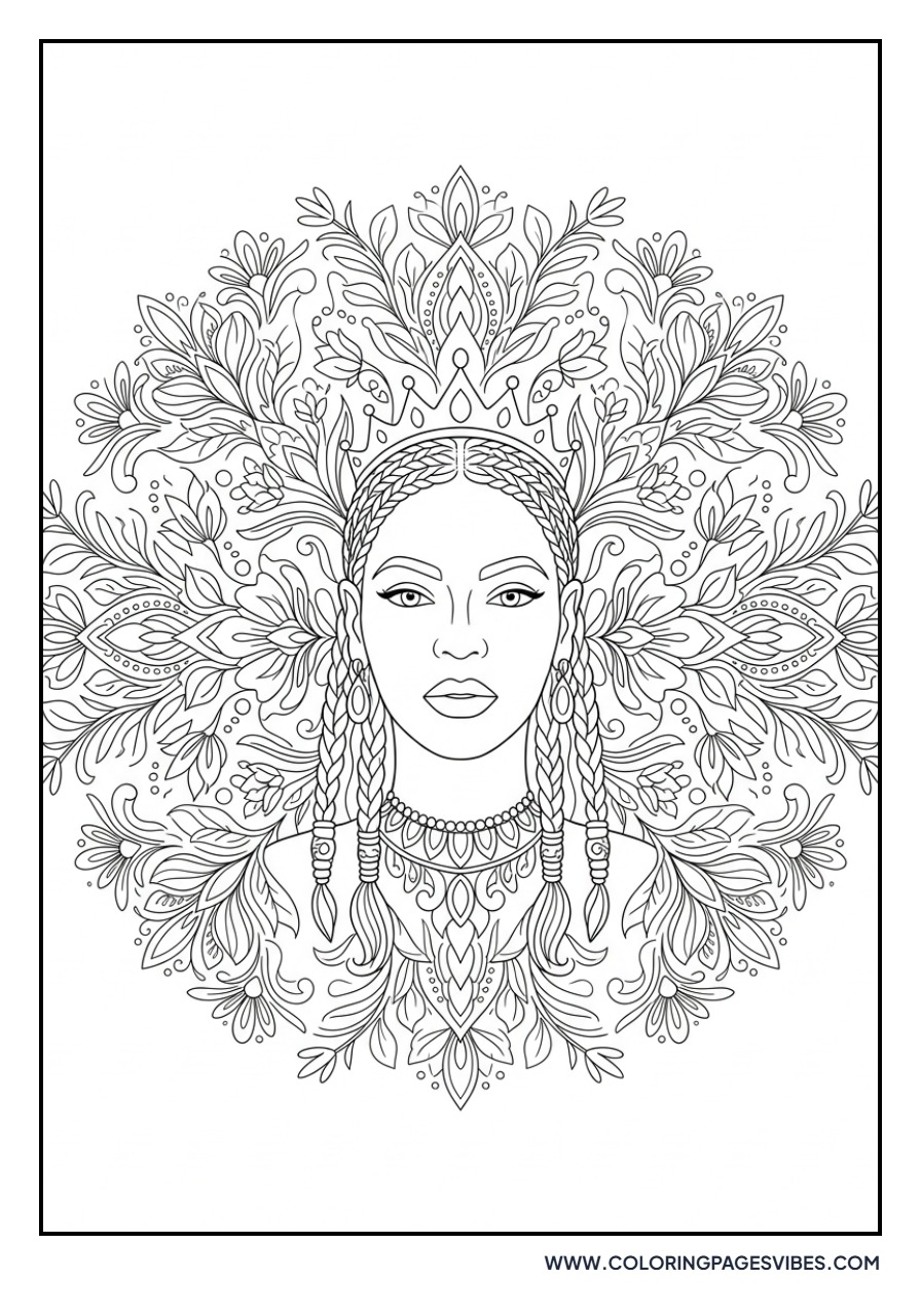 Beyoncé Headshot Mandala