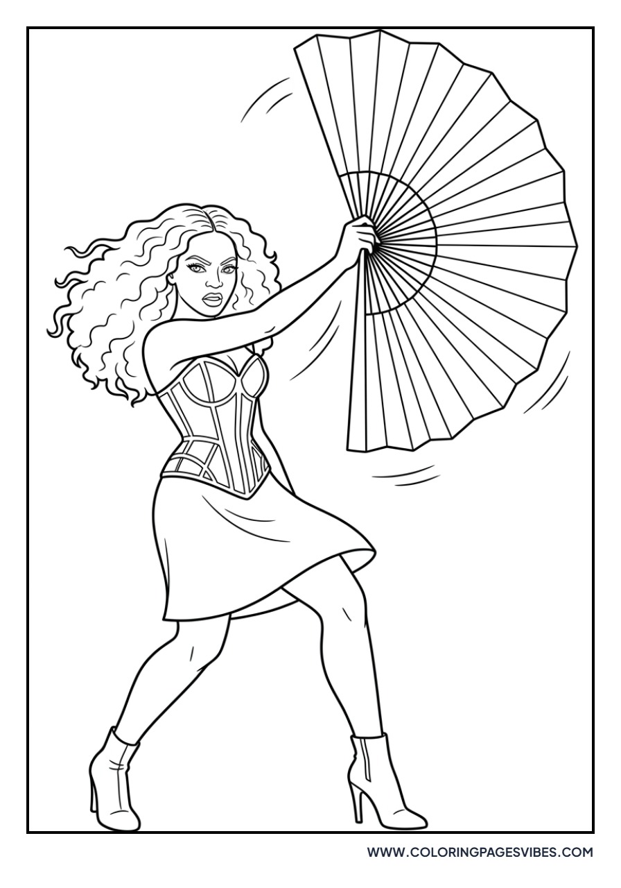 Beyoncé Renaissance Fan Pose