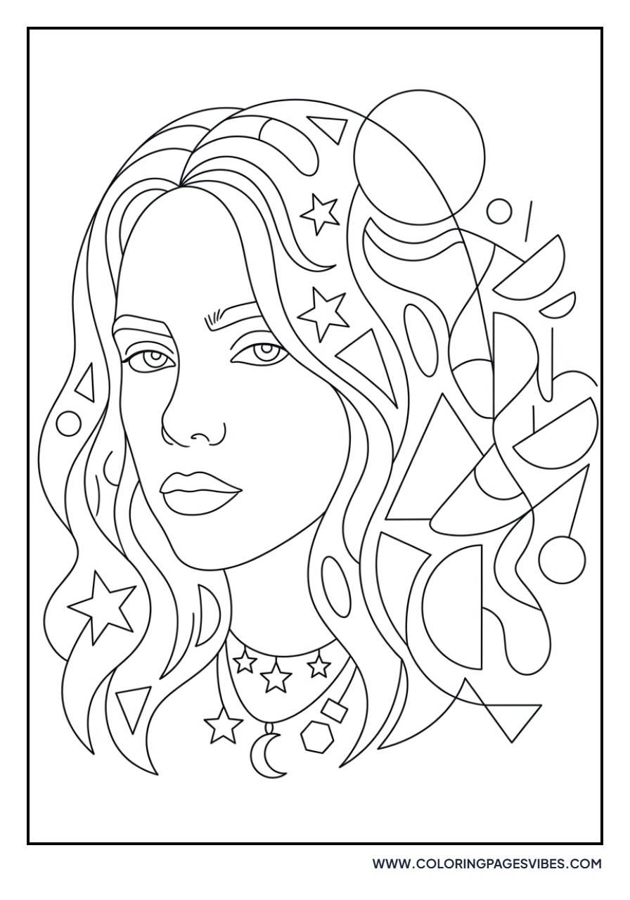 Billie Eilish Abstract Shapes
