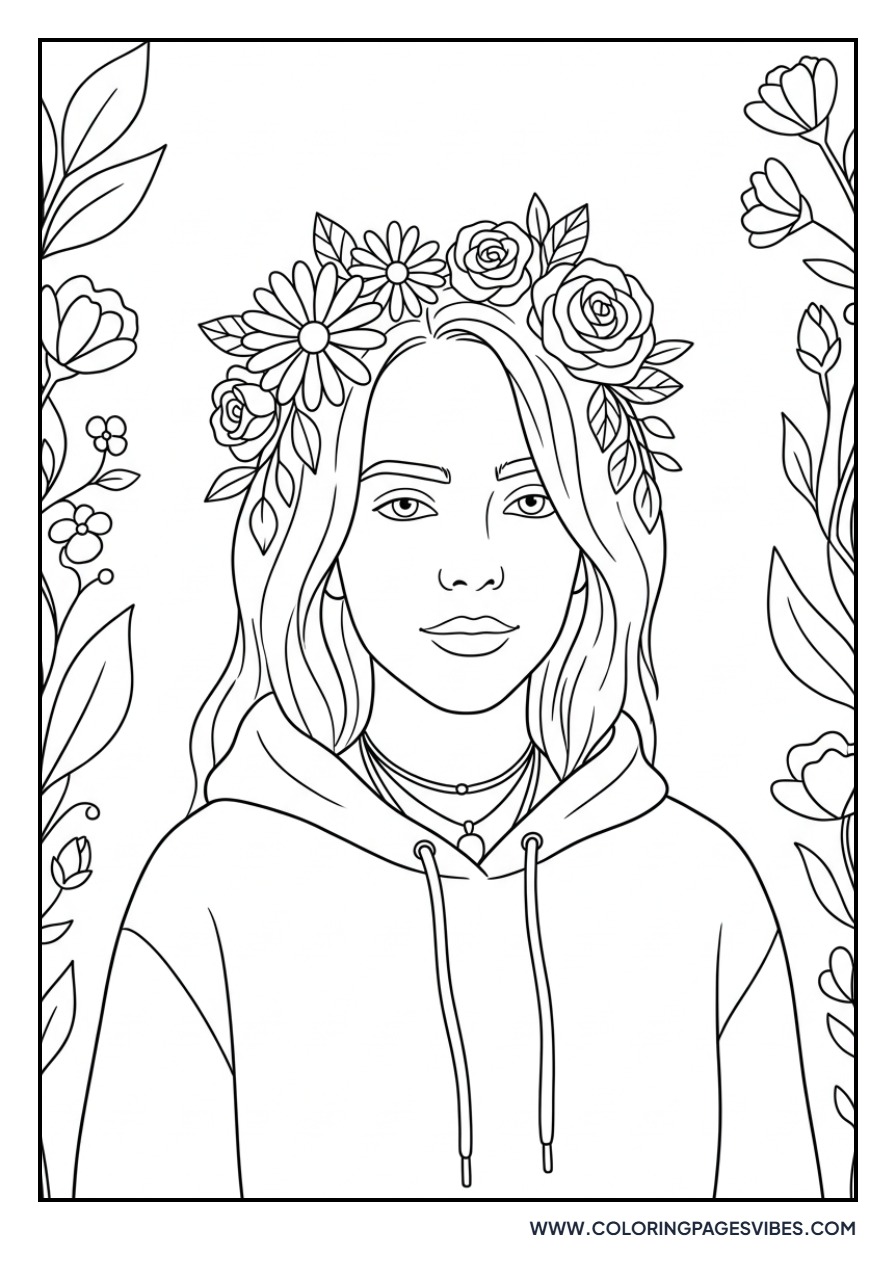 Billie Eilish Floral Aesthetic