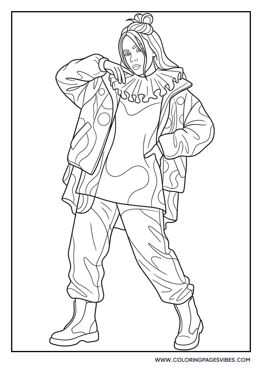 Billie Eilish High Fashion Pose