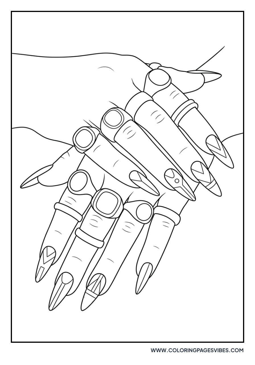 Billie Eilish Long Nails Art