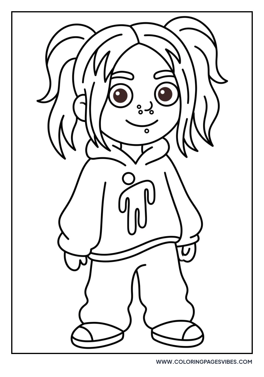 Billie Eilish Simple Cartoon