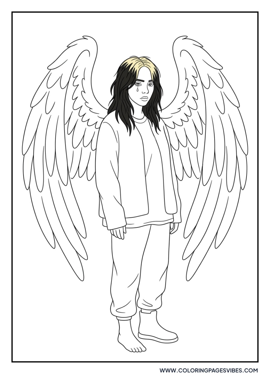 Billie Eilish Wings Drawing