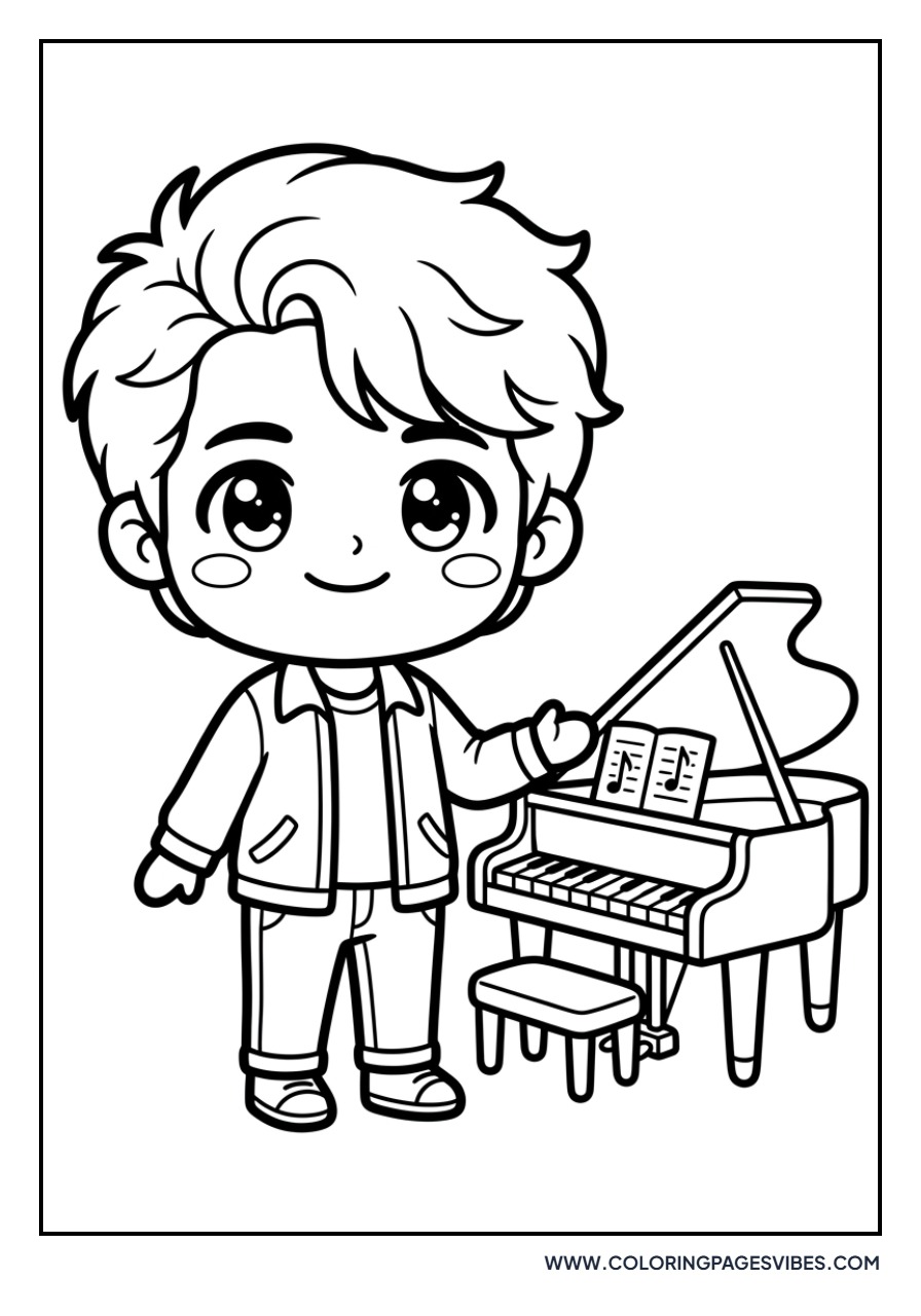 Charlie Puth Chibi Style
