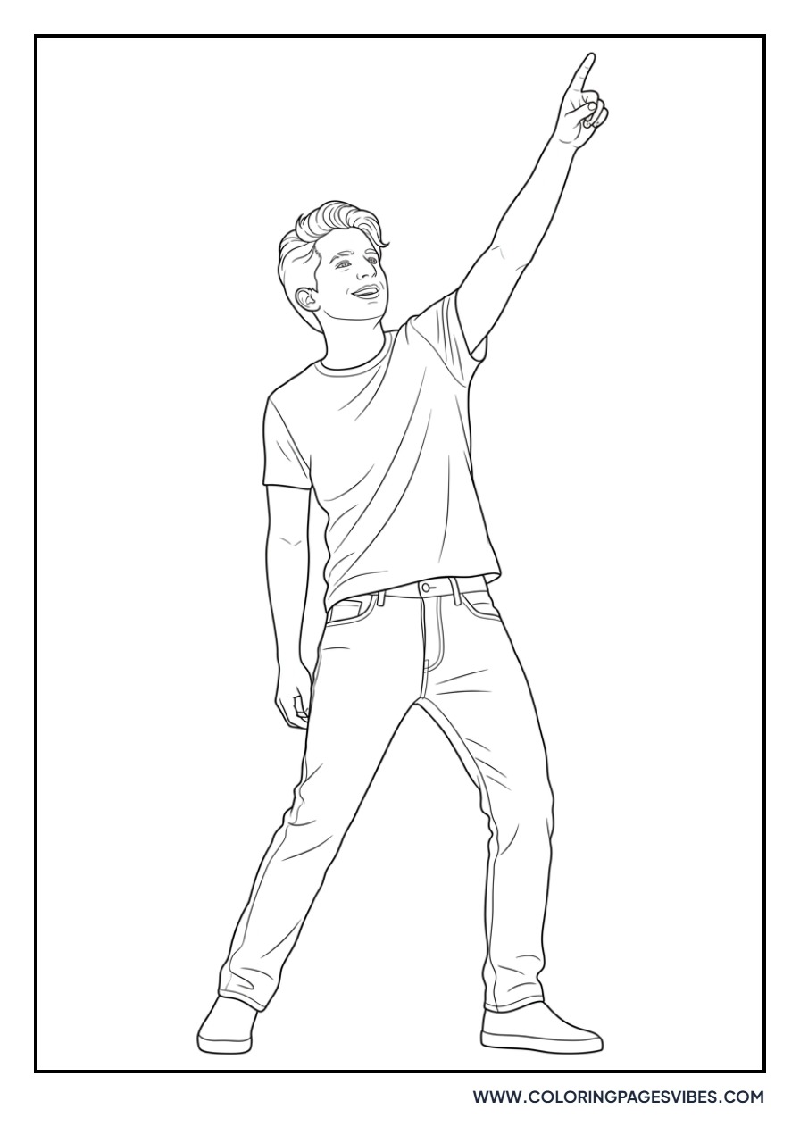 Charlie Puth Pointing Up