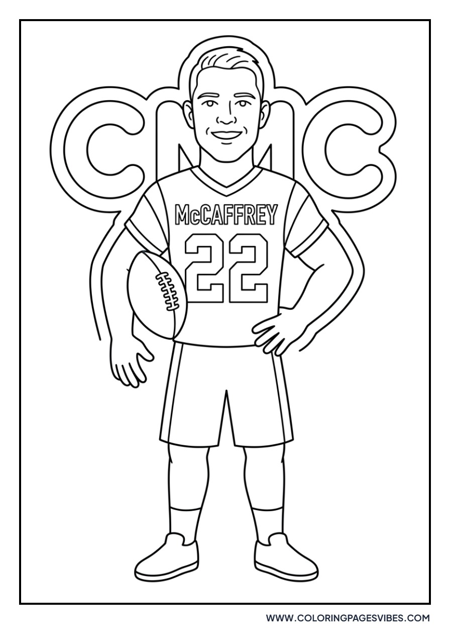 Christian McCaffrey Signature Pose