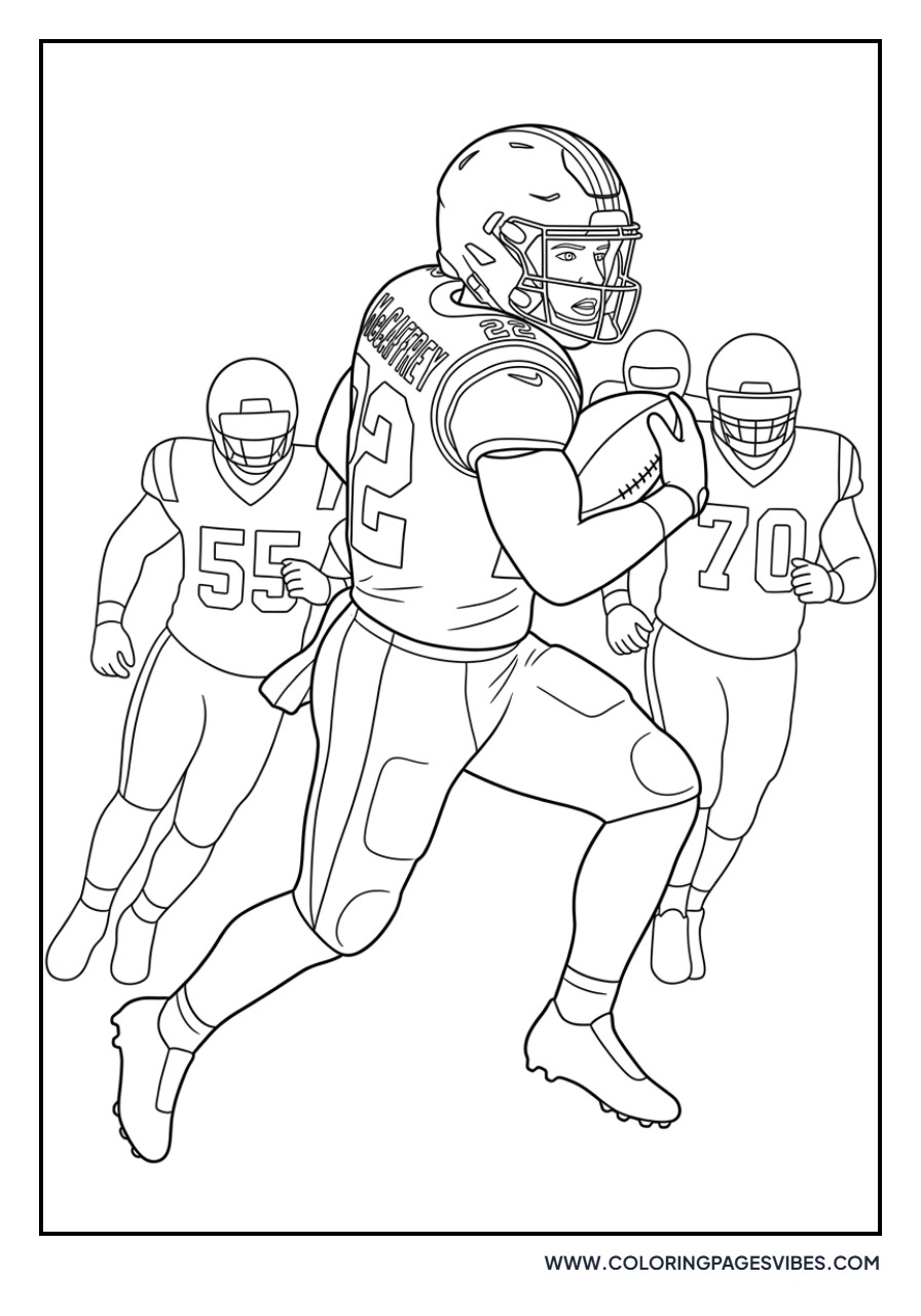 McCaffrey Holding the Ball Tight