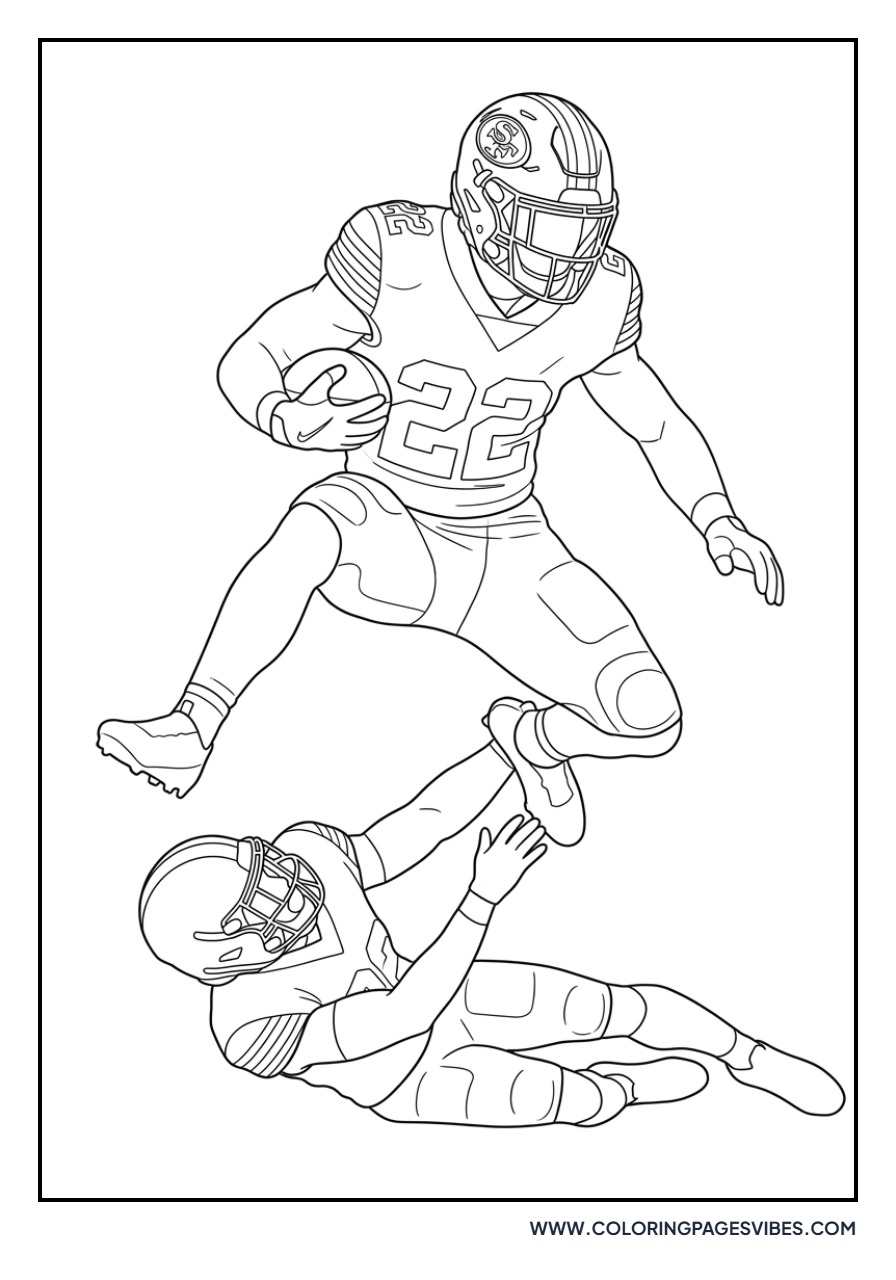 McCaffrey Jumping Over Tackle